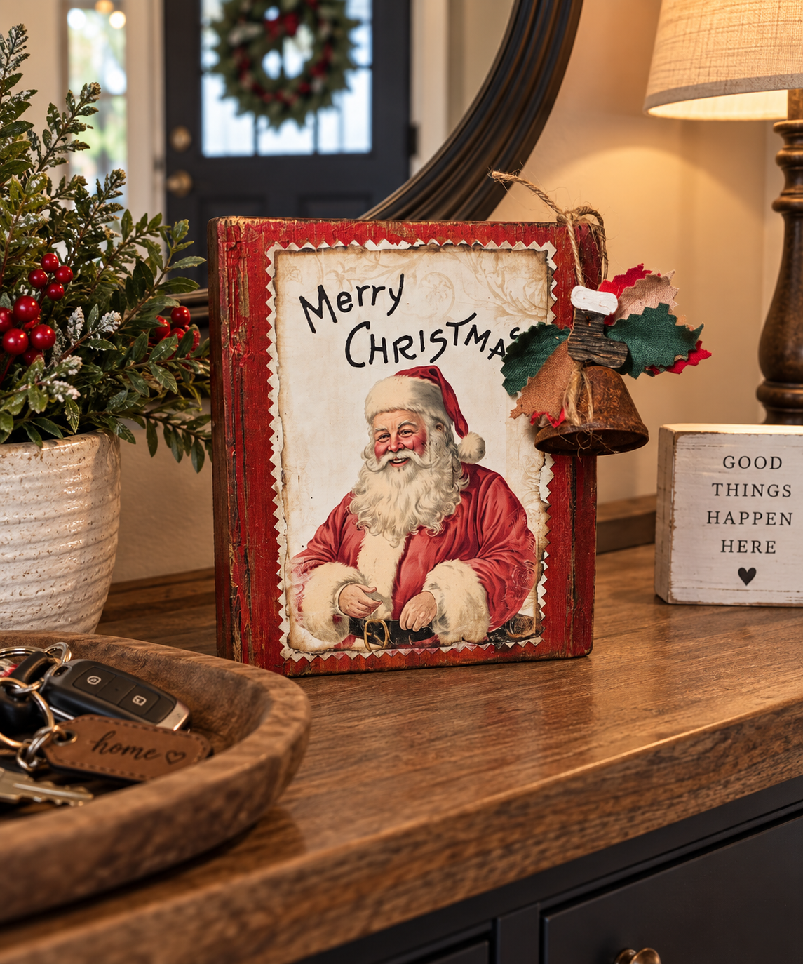 Happy Santa Shelf Sitter