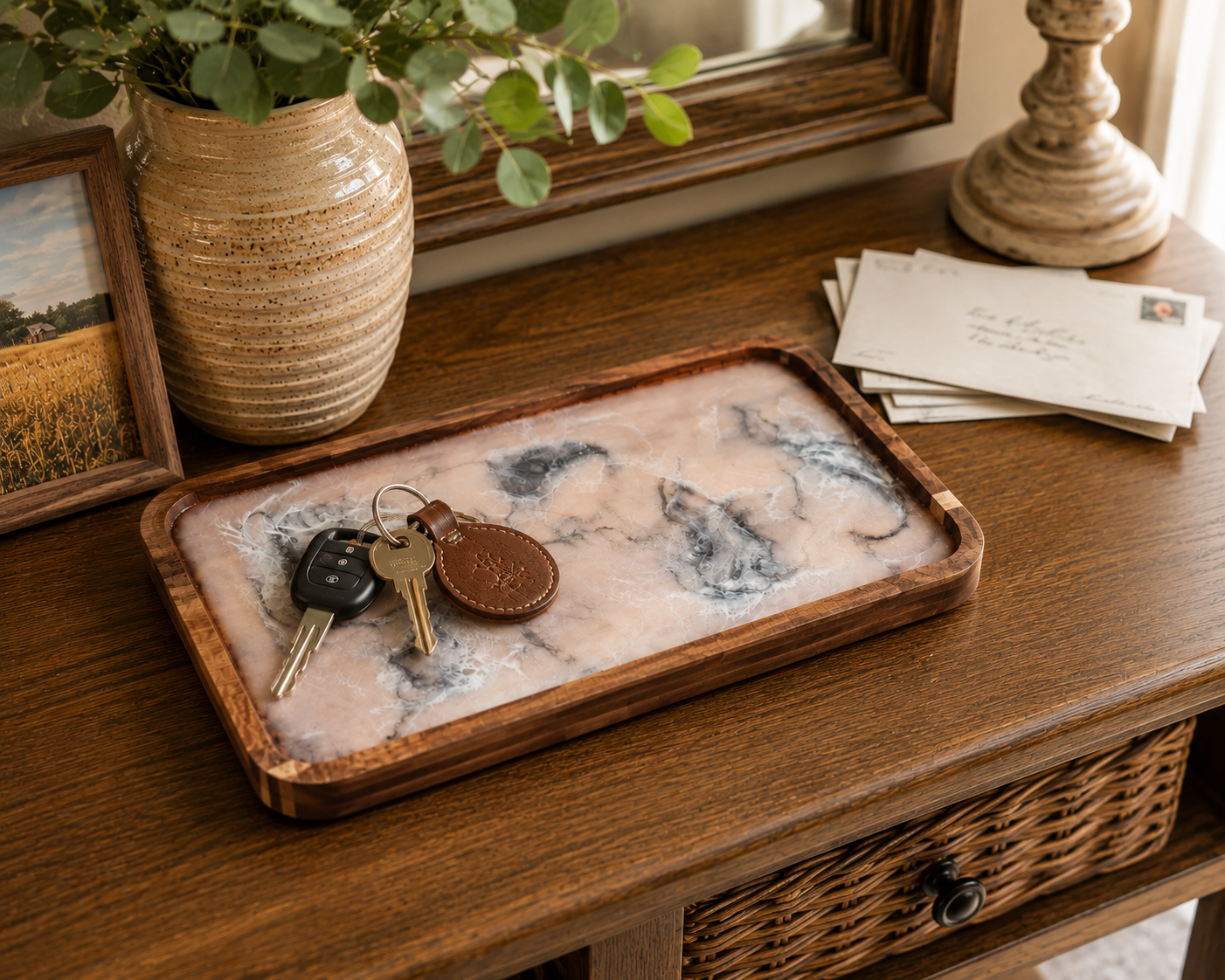Marble Valet Tray 12 x 6