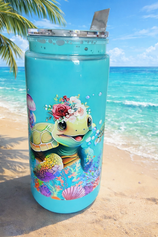 20 oz Paint Snow Globe Turtle