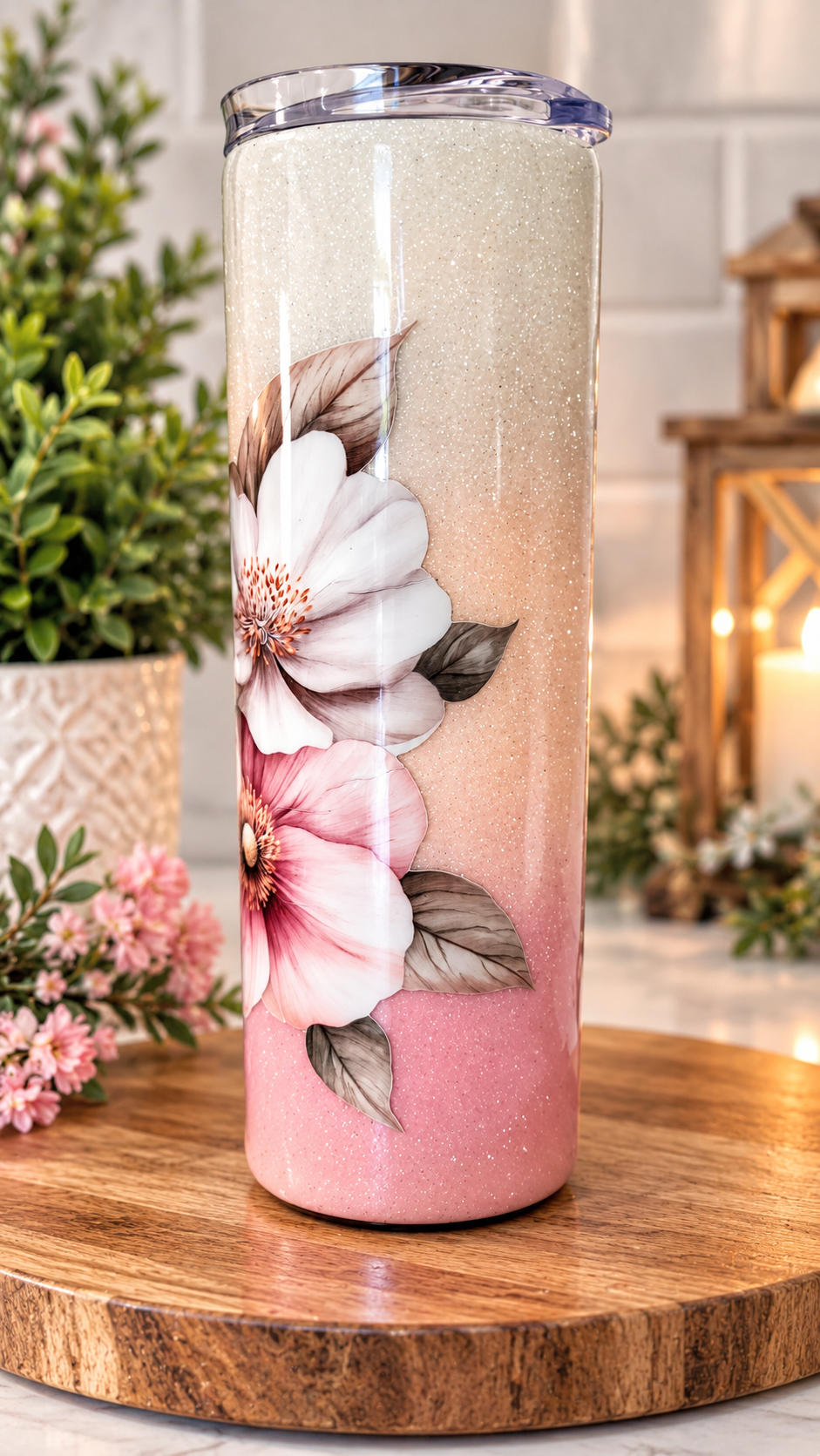 Peachy Ombre Floral