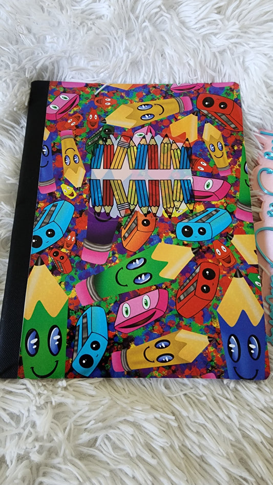 Pencils. Composition Notebook.