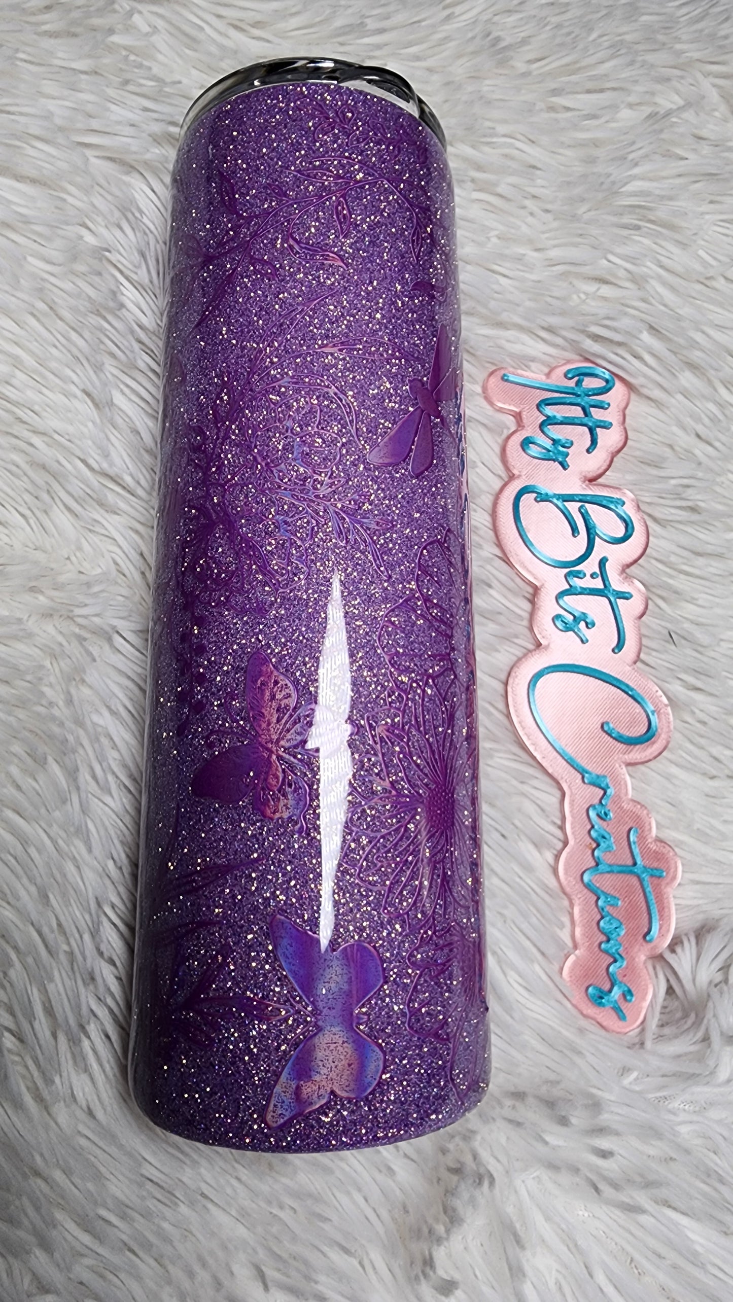 30 oz Purple Butterflies UVDTF