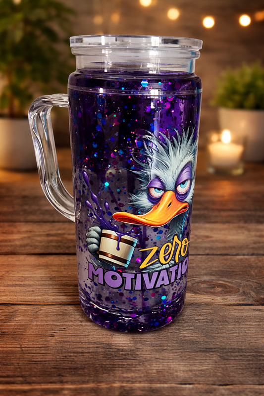 20 oz Purple Motivation snowglobe