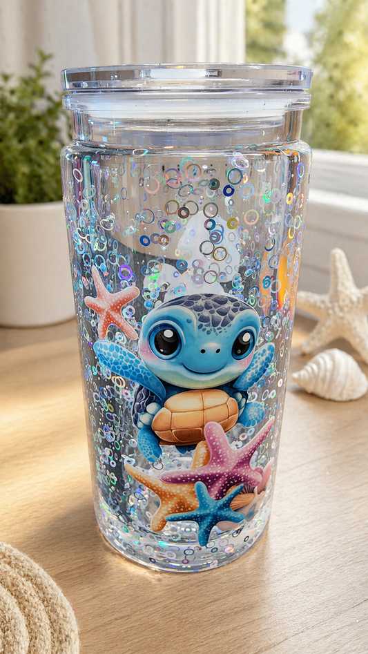 20 oz Turtle Bubbles snowglobe